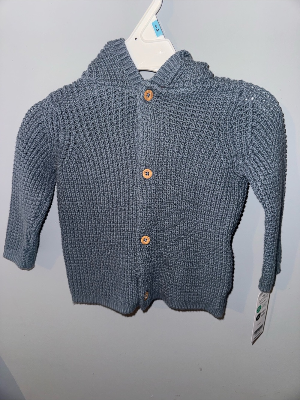 Carter's Hooded Knit Cardigan Jacket - Blue Gray